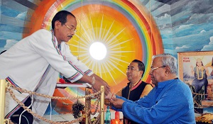 The Governor of Arunachal Pradesh Shri P.B. Acharya offering Prayer at Golgii Bote Donyi Polo Ganggiing, near Jawaharlal Nehru State Museum, Itanagar on 3rd September 2017.
